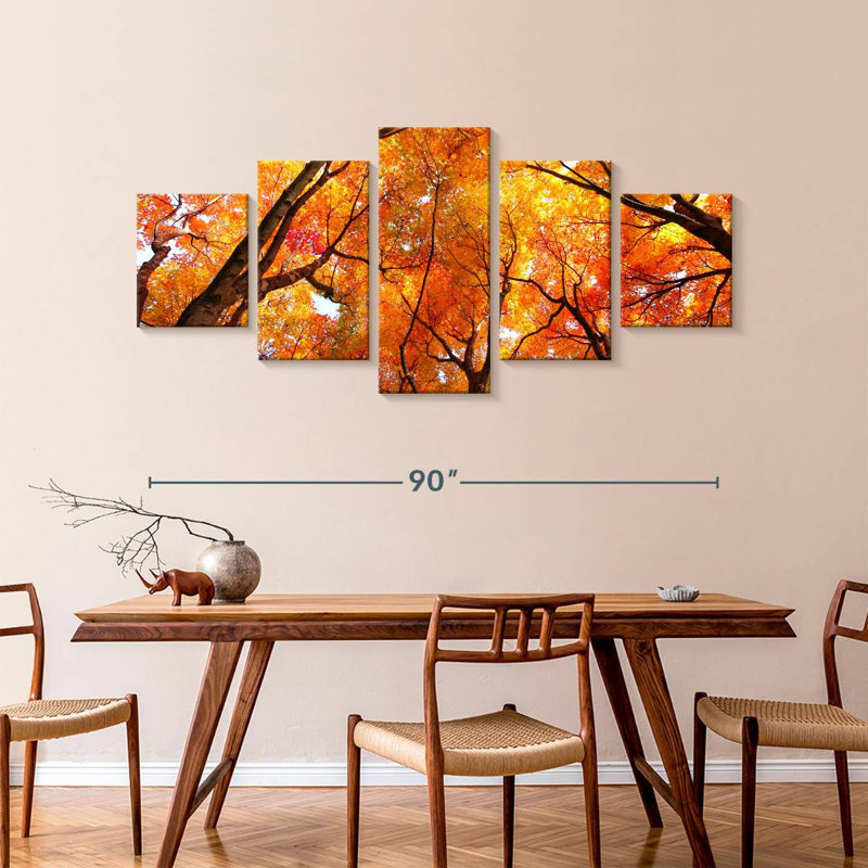 Auvent d'automne érable, H 42 po x l 92 po