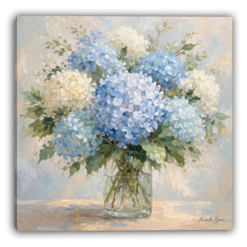 «Blue Horizon», art mural sur toile tendue, L 40 po x H 40 po x P 1,5 po