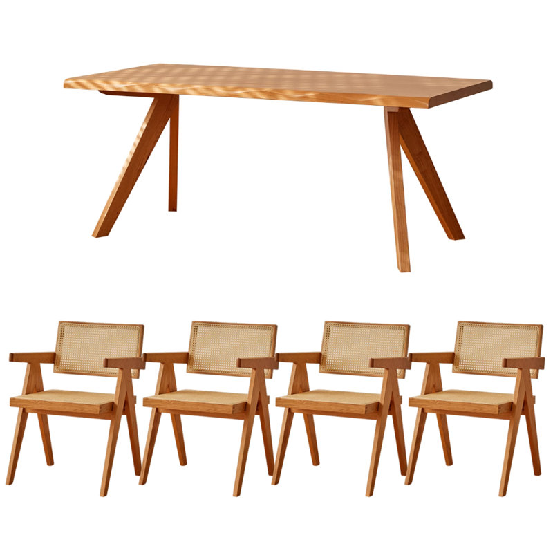Ensemble de table en bois de cerisier Simple Creative, H 29,52 po x L 78,74 po x l 35,43 po