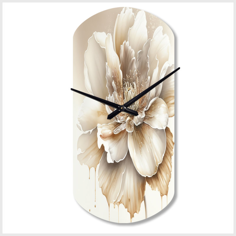 Horloge murale cylindrique florale II, Petit