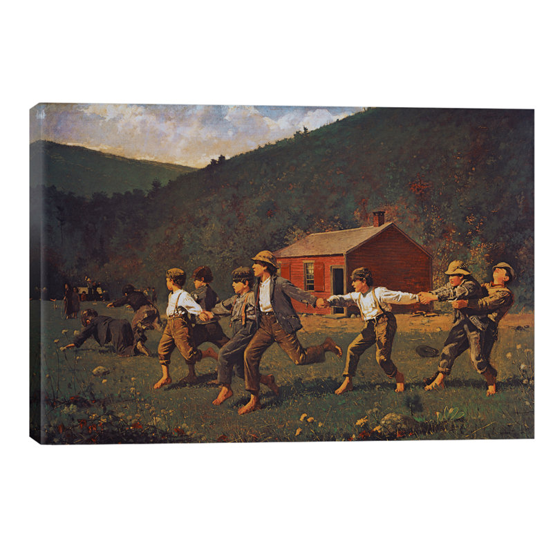 Snap The Whip (Butler Institute Of American Art) by Winslow Homer - Wrapped Canvas Painting