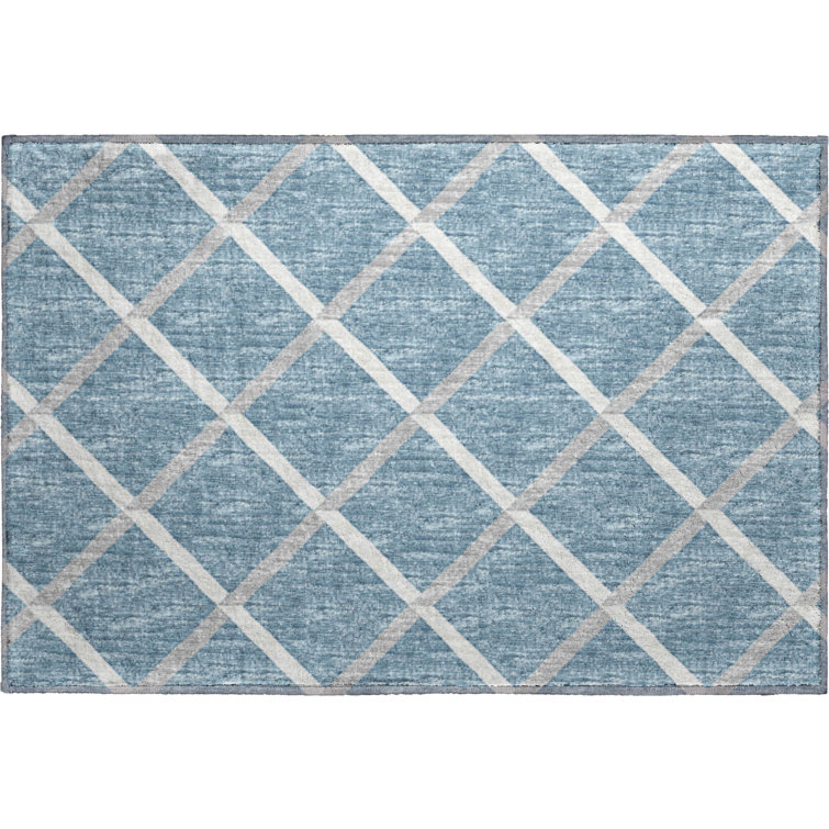 Premium Machine Washable Vaseem AMF140 Sky Rug