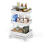 Petit chariot utilitaire roulant en métal à 3 niveaux avec roues silencieuses, organisateur de rangement réglable, blanc-1305850916-1305850939