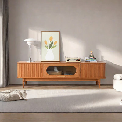 Retro Style Cherry Wood TV Stand