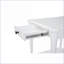 Table basse blanche transitionnelle avec tiroir de rangement Tablette - peu encombrante pour le salon