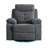 Power Recliner,  Power Recliner Chair With Bluetooth Speaker, 270 Degree Swivel With LED Light, Side Arm With Storage Pockets, USB+Type C Charging Port, Button Control, Retractable Footrest, Adjustable Backrest DG