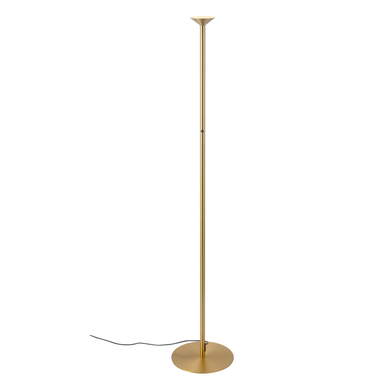 Valor 78-in Brushed Gold LED Floor Lamp, Brushed Gold