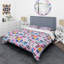  Ensemble de housse de couette en microfibre rose / bleu / gris-40702041