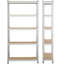  2PCS 5 Tiers Metal Storage Shelf 180 cm Height -697315099