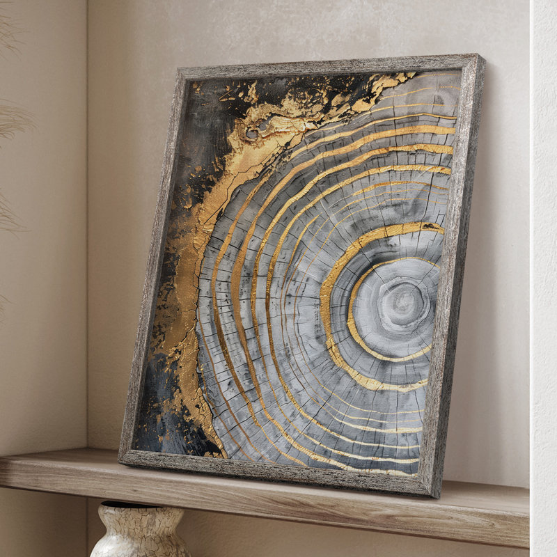 Série ABSTRACT CCXLI, reproduction encadrée - bois massif, H 15 po x l 12 po