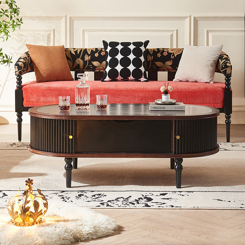 Table basse multifonctionnelle de style rétro français