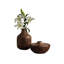 Vase ESTRUSCAN - aspect marbre - Moka