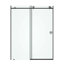 Porte de douche coulissante noire l 60 po x H 76 po avec verre transparent