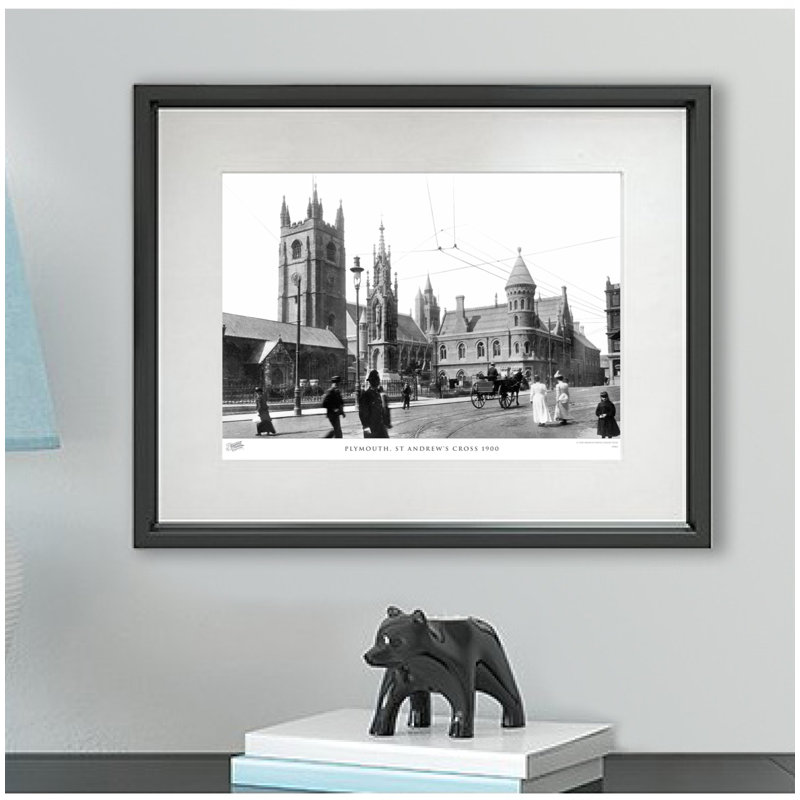 Plymouth, St Andrew's Cross 1900 by Francis Frith - Single Picture Frame Print, 60cm H x 80cm W x 2.3cm D