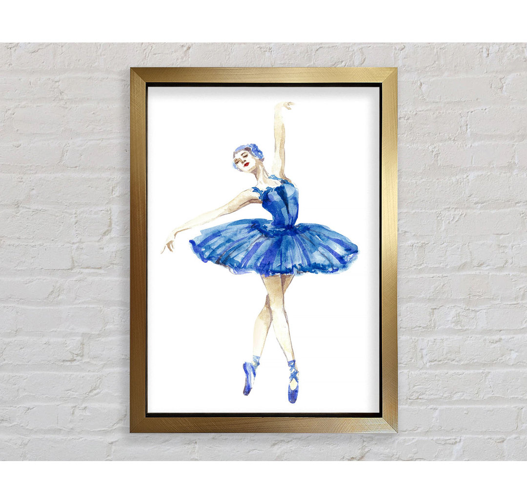 Blaue Ballerina 4 - Einzelne Bilderrahmen Kunstdrucke