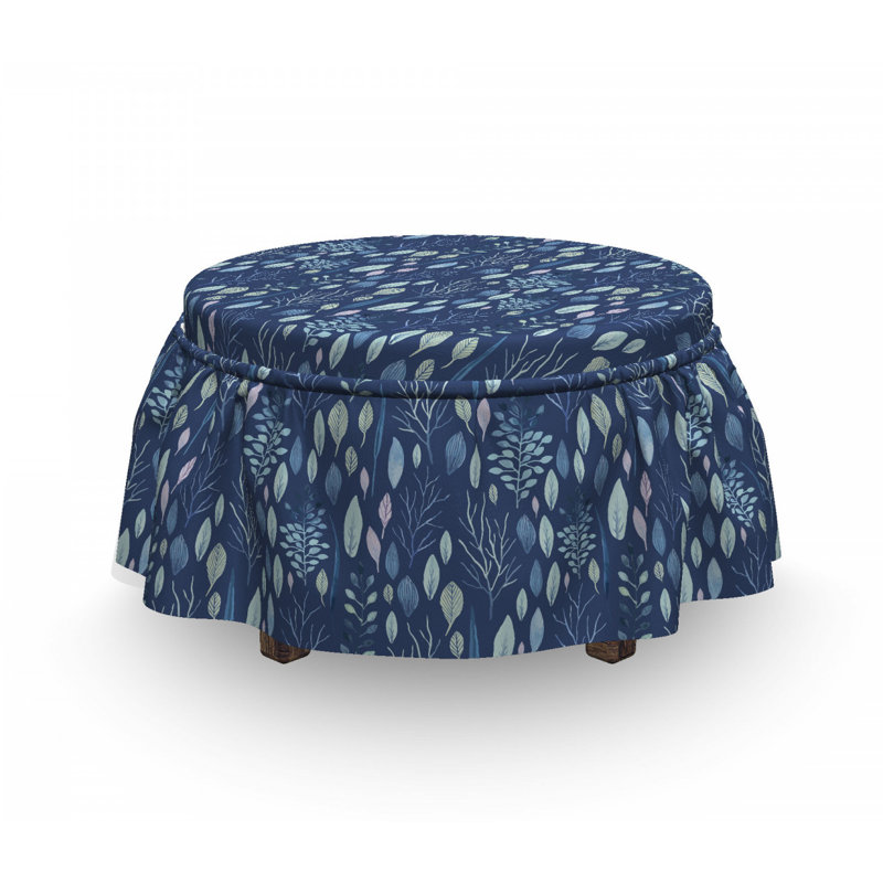 Housse pour repose-pieds feuilles d’art