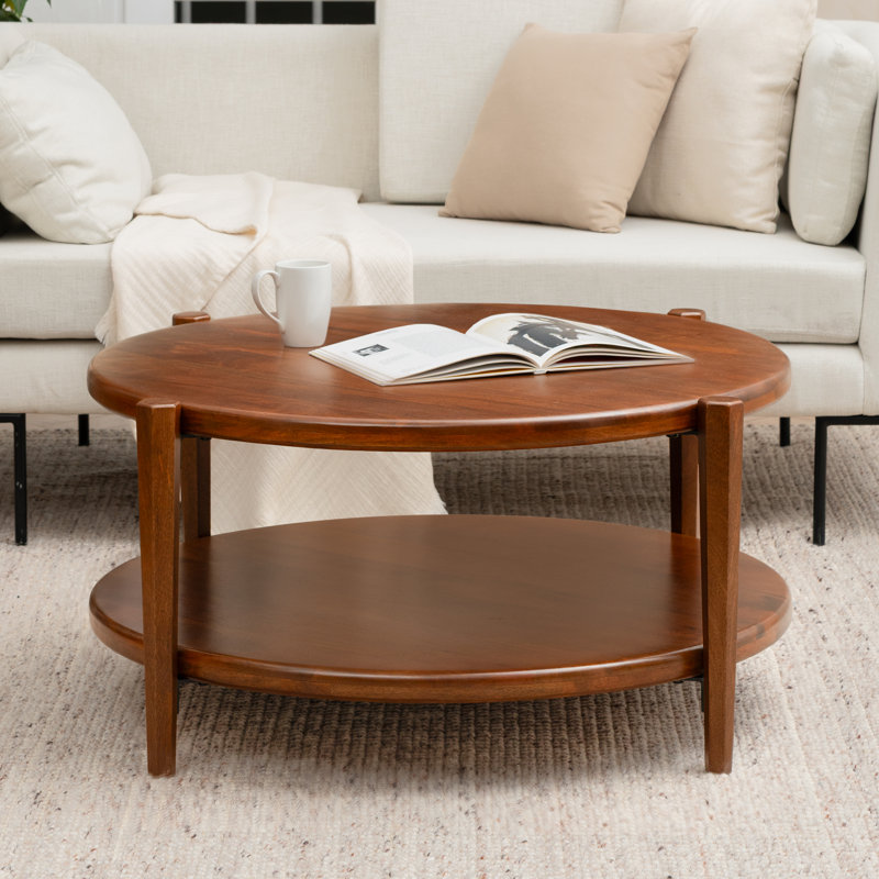 Fontaine Solid Wood Coffee Table, Walnut