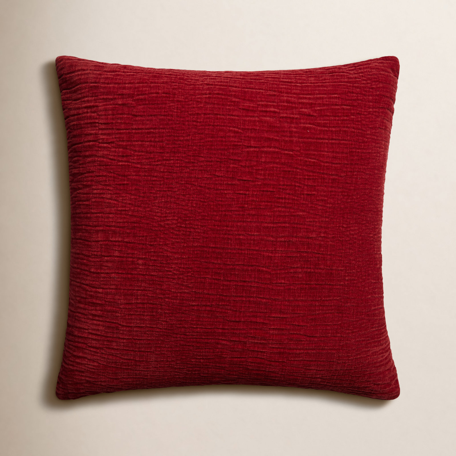 Edan Pillow Cover, Down, Red, Square 22"