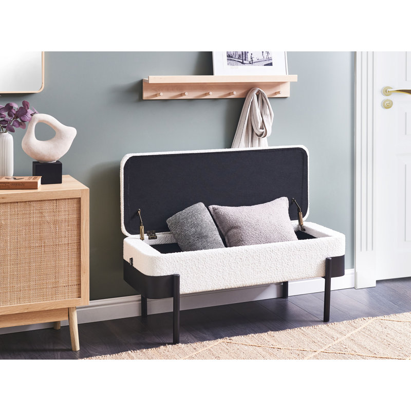 Storage Bench WARREN Chenille, White