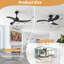 Ventilateur de plafond en bois intelligent à 3 pales de 42 po avec lumière et télécommande, à intensité variable 3 couleurs, moteur à courant continu réversible, encastré ou suspendu, noir-129420938