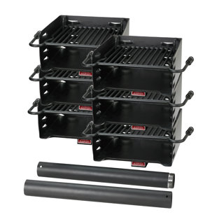 Pilot Rock H-16 B6X2 Park Style Outdoor BBQ Charcoal Grill w/ Swivel, 6 Pack (Set of 6)