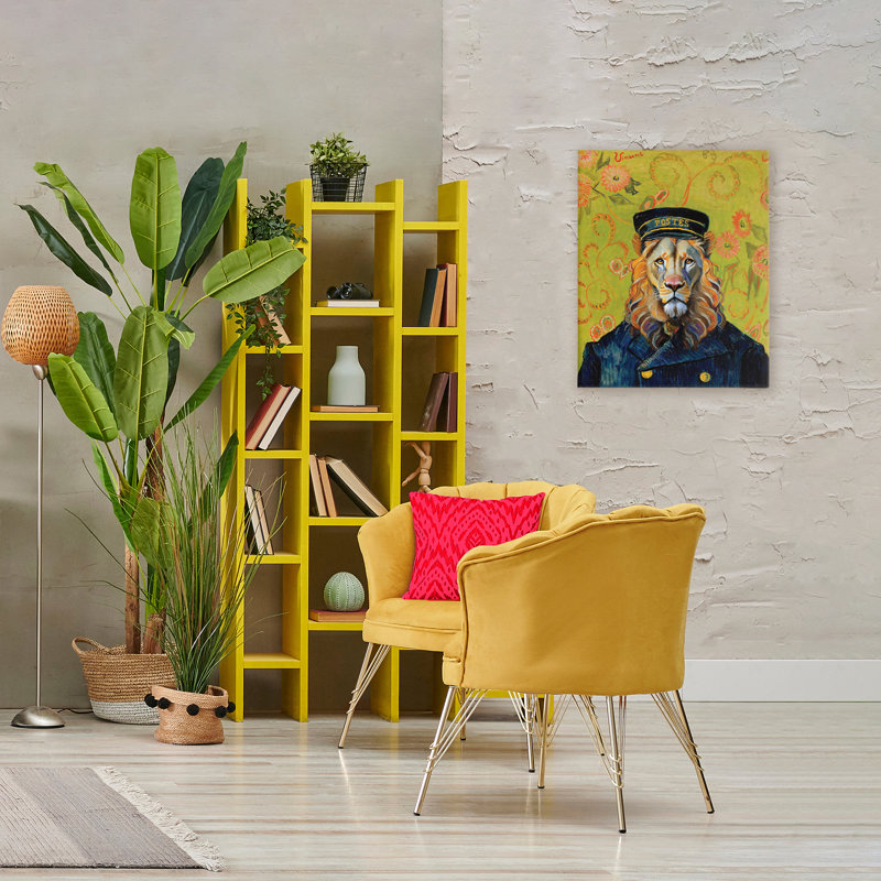 «French Lion Postmaster Canvas», conception par Grotto Studios, H 30 po x l 24 po