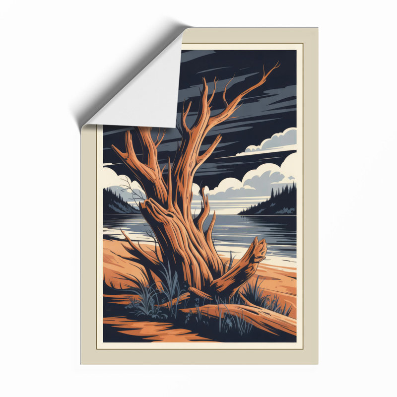 Weathered Oak At Dusk Rustic - Print, Unframed, A1 - 84.1 x 59.4 cm