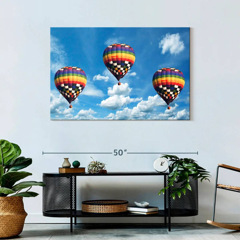 Triple montgolfière, H 30 po x l 45 po