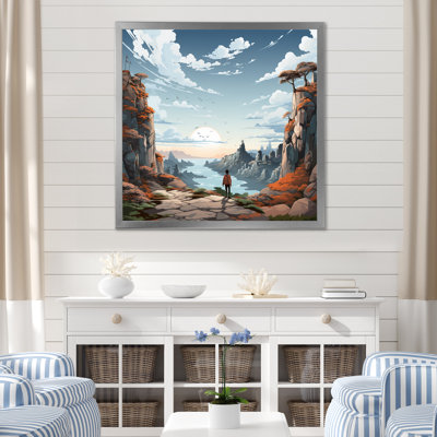 " Beige Cliff Jagged Solitude "