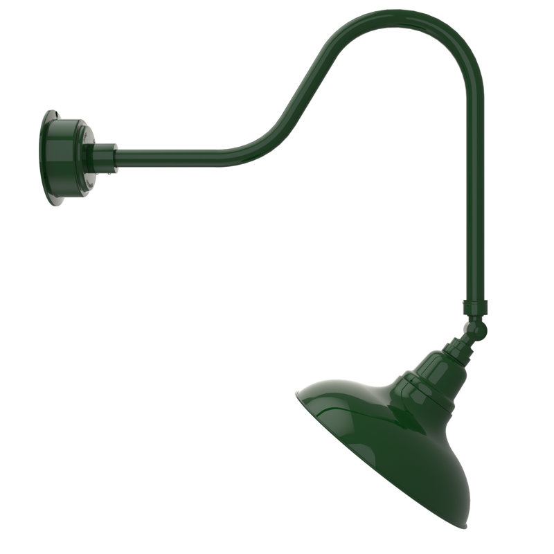 Luminaire de grange d'extérieur à DEL Adesh, Vert rétro