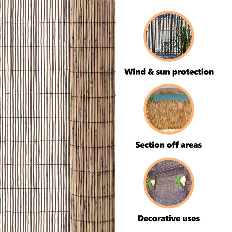 140cm H x 500cm W Bamboo Border Fencing
