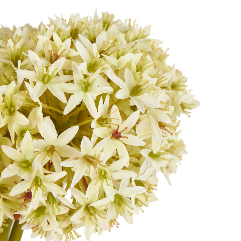 Tige de fleur artificielle en polyester Cole et gris Allium