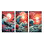 «Dramatic Ocean Waves», 3 pièces sur toile-486680004-486680000