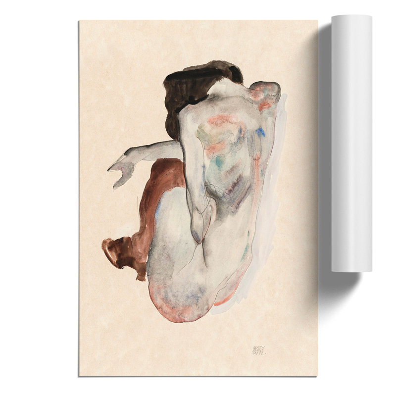 Portrait Of A Woman Vol.8 by Egon Schiele - No Frame Painting, 59cm H x 42cm W x 0.1cm D