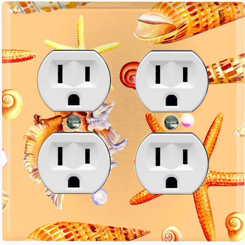 Nautical & Beach 2 - Gang Duplex Outlet Standard Wall Plate