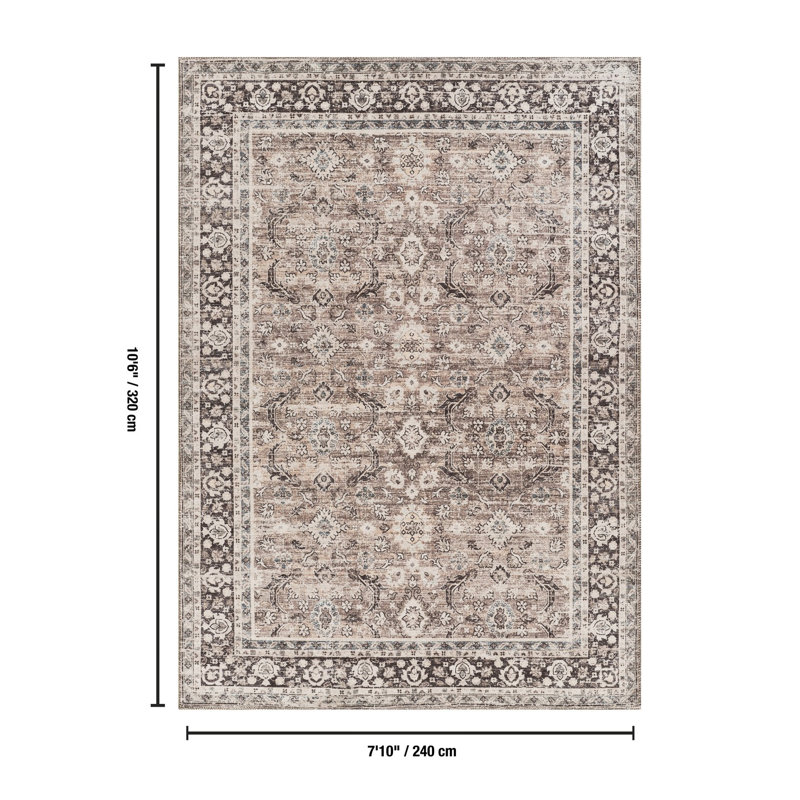 Eckles WF_RYL1004 Brown 7'10" x 10'6", 7'10"x10'6"