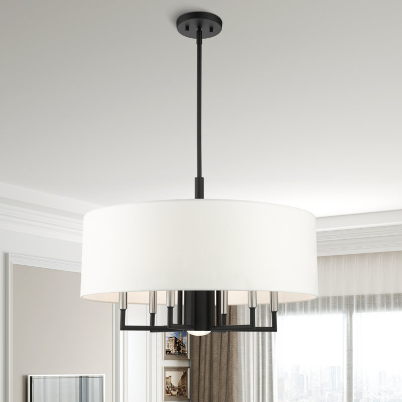 Lustre tambour 7 lumières Moonlighter, Noir