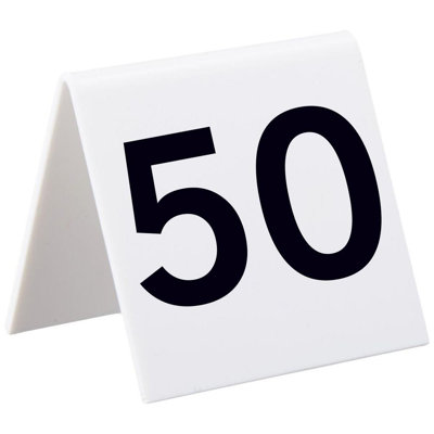 Numéro de table, cartes de tente 26-50 pour les mariages, banquets et sièges d'événement