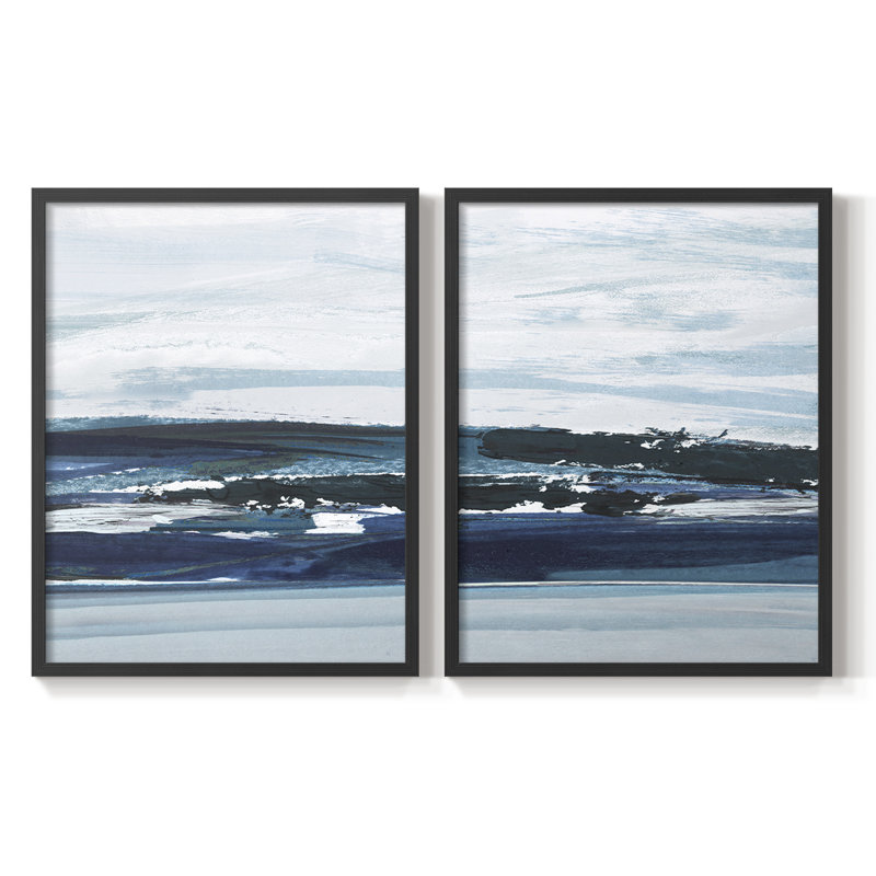 «Reflections North Lake I», reproduction encadrée de qualité supérieure - prête à être accrochée - aucun clou requis - aucun clou requis