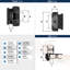 1/4 inch (6mm) Overlay Double Demountable Matte Black Cabinet Hinge - 1 Pair-86215691