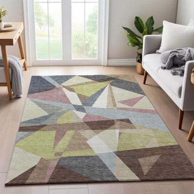 Tapis géométrique Premium Floyd AMF1609 lavable à la machine