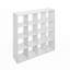 Organisateur de rangement à cube ouvert Latitude Run® Sisler, tablette debout, 16 cubes, blanc-548569529-563564040