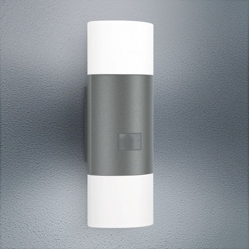 LED Outdoor Wall Light L 910 S Motion Sensor Up-/Downlight Softlight Manual Override, Anthracite