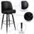 James Metal Barstool with Swivel Vinyl Upholstered Bucket Seat and Footrest-100041928-55850515