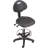 Backed Adjustable Height Ergonomic Lab Stool with Footring Wheels
