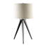 Lampe trépied grise et noire