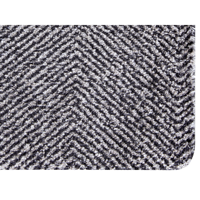 Clean & Go Doormat, Rectangular 45 x 67cm, Silver Grey/Beige/Black