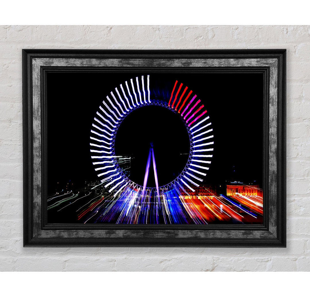 London Eye Lights - Einzelne Bilderrahmen Kunstdrucke