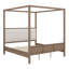 Modern Canopy Sleeping Platform Designed with a Softly Wrapped Headboard and a Sturdy Base Structure-129861534