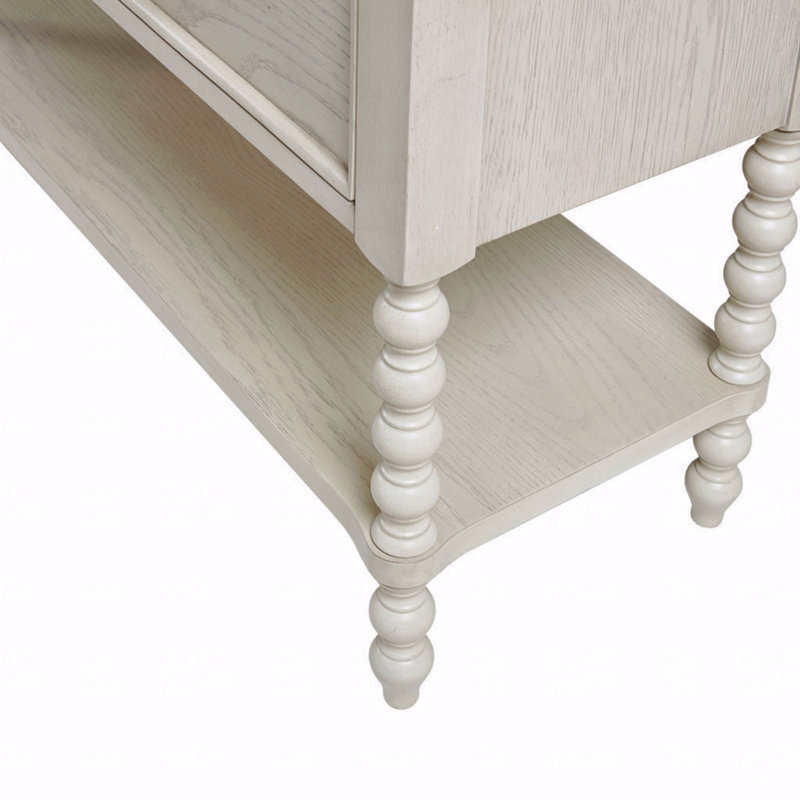 Commode décorative 2 tiroirs, Blanc